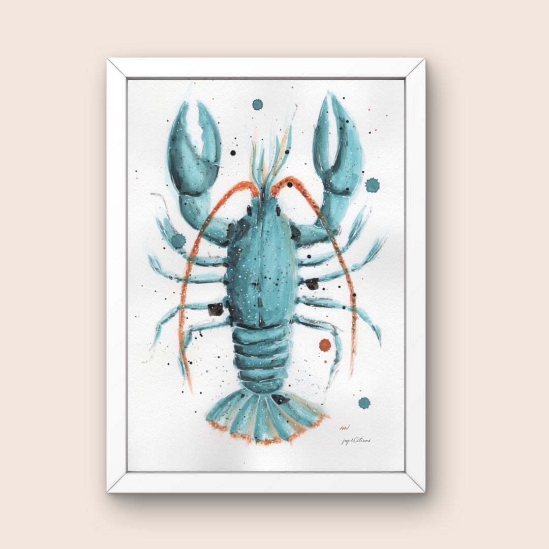 Affiche - Watergame - Homard bleu