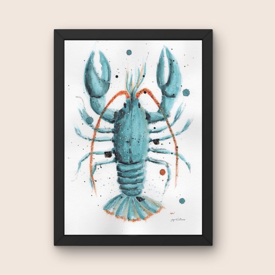 Affiche - Watergame - Homard bleu