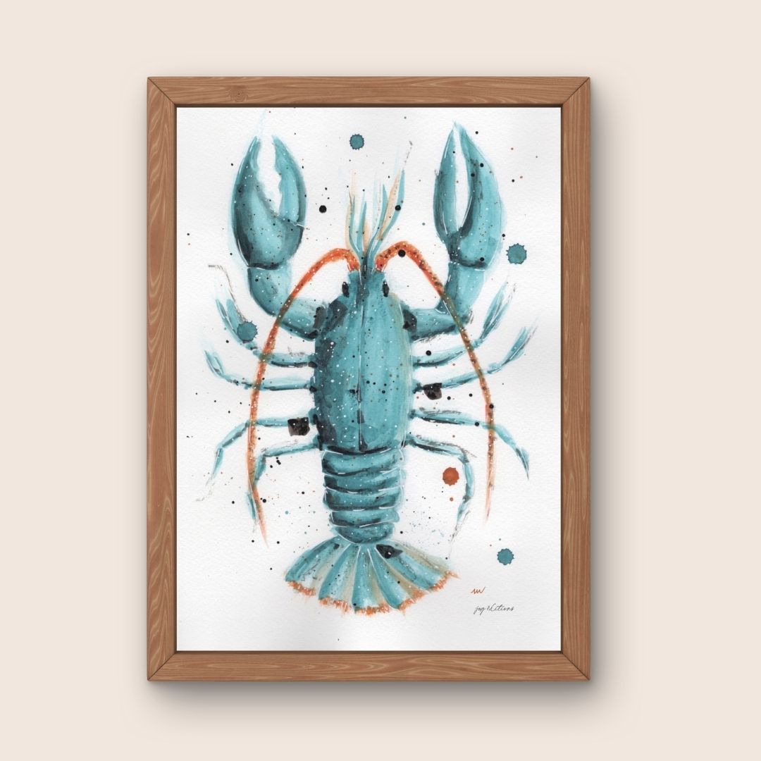 Affiche - Watergame - Homard bleu