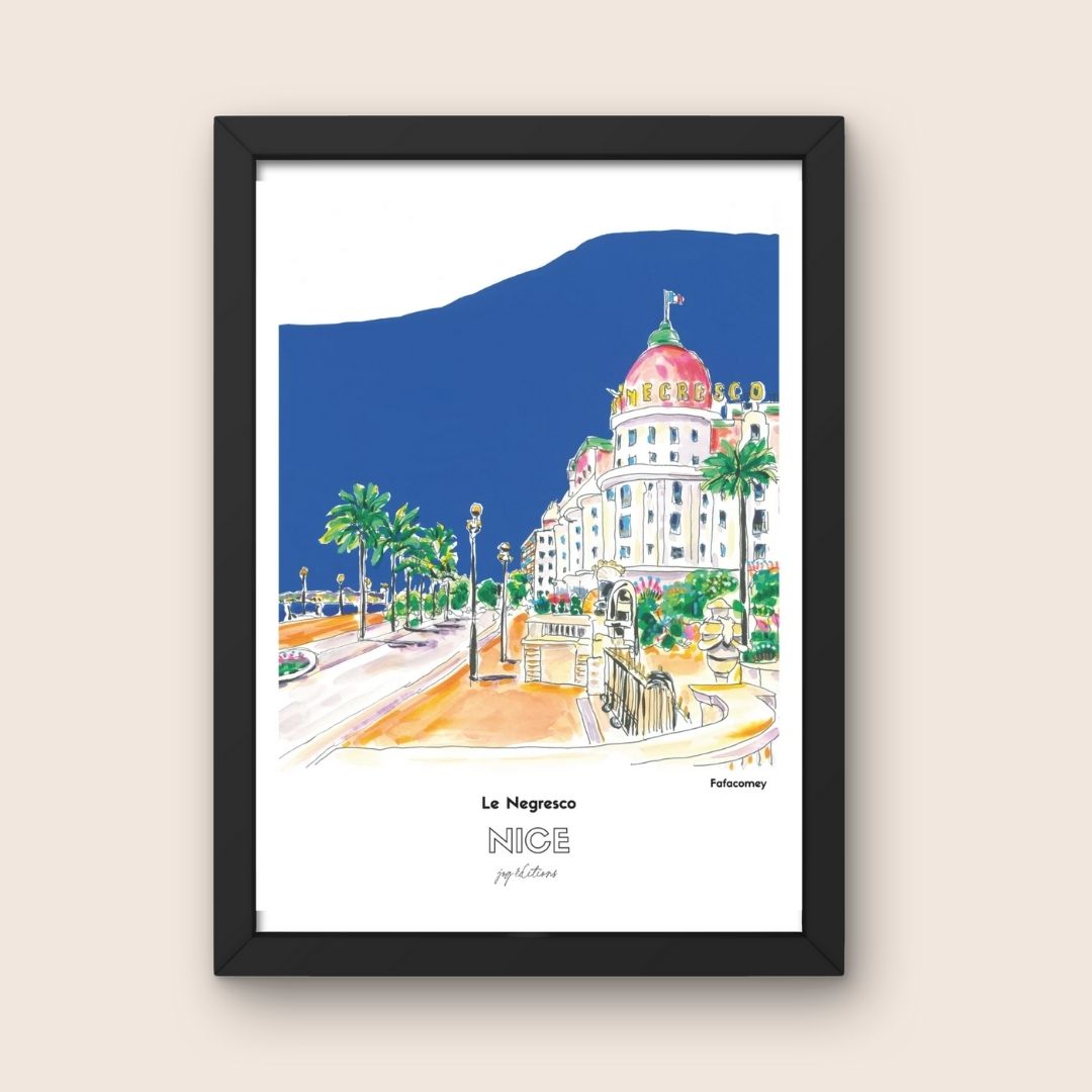 Affiche - Fafacomey - Nice - Hotel Negresco