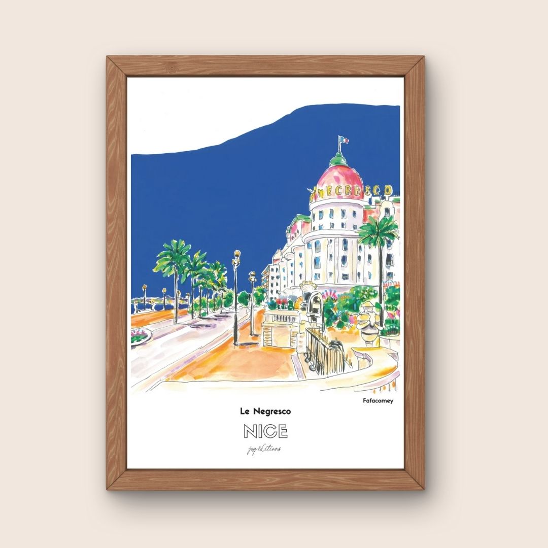 Affiche - Fafacomey - Nice - Hotel Negresco