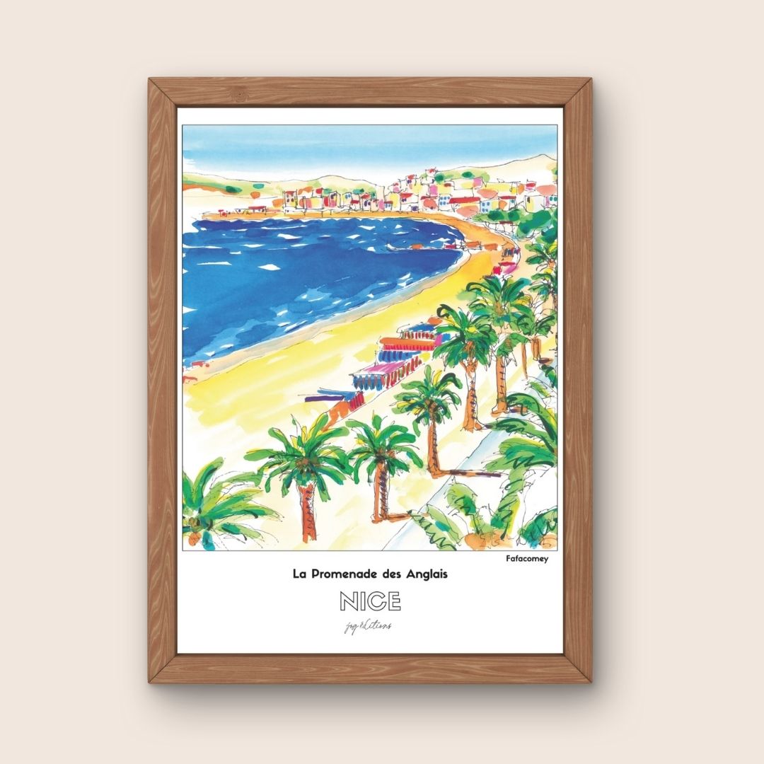 Affiche - Fafacomey - Nice - Promenade de Anglais