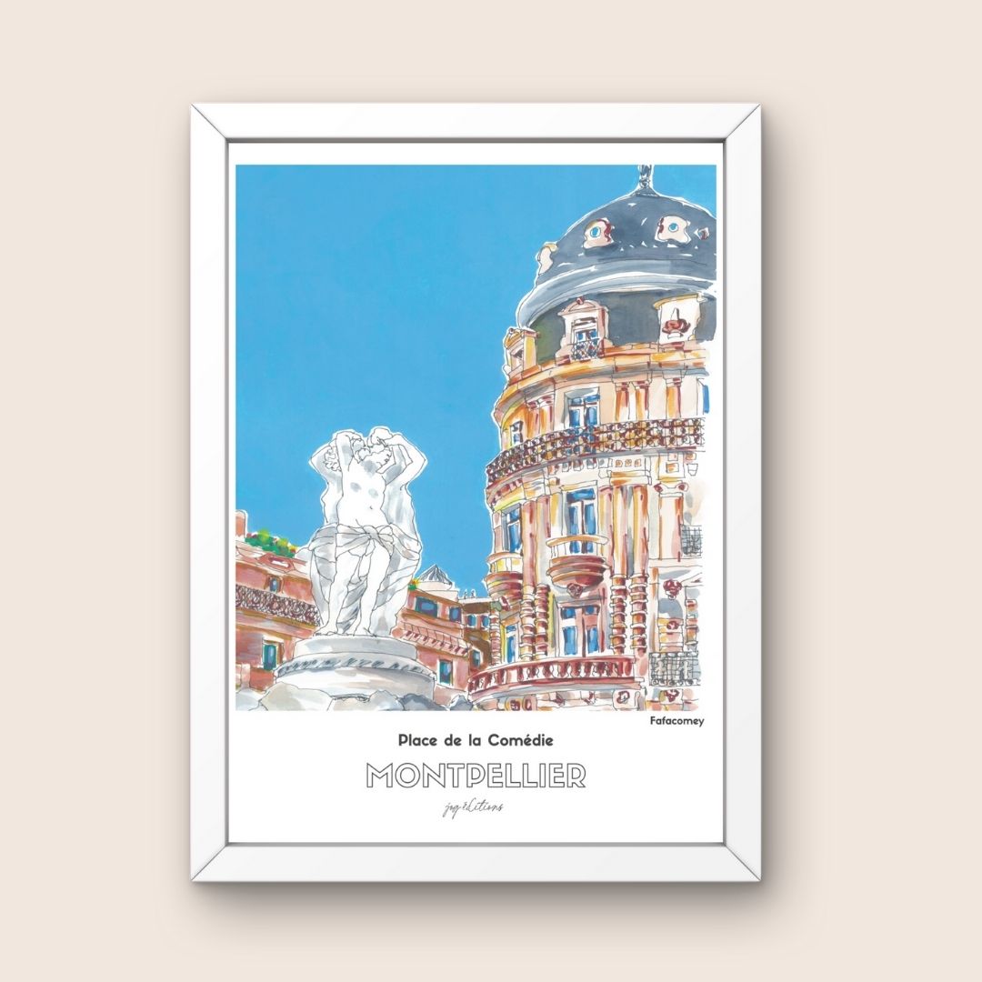 Affiche - Fafacomey - Montpellier - Place de la Comédie