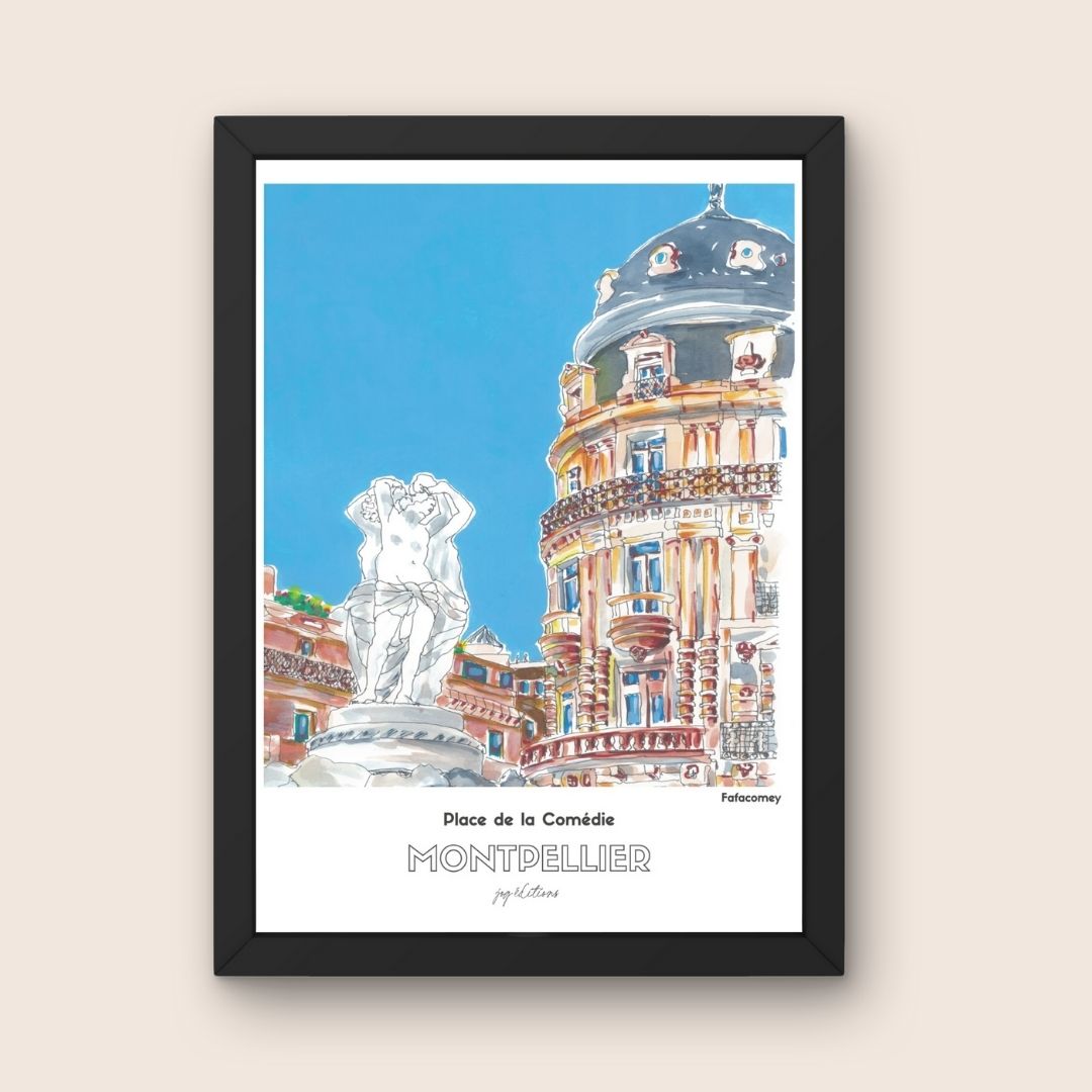 Affiche - Fafacomey - Montpellier - Place de la Comédie
