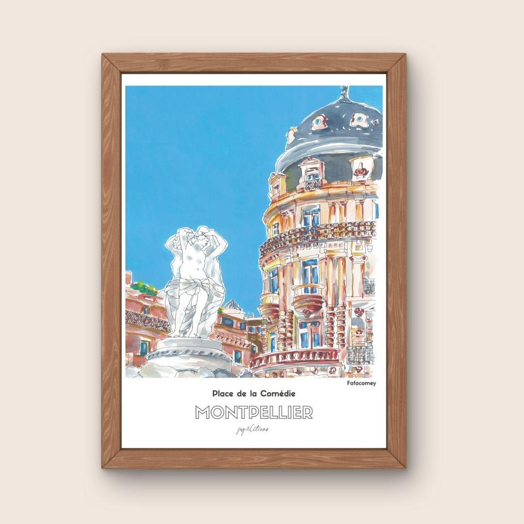 Affiche - Fafacomey - Montpellier - Place de la Comédie