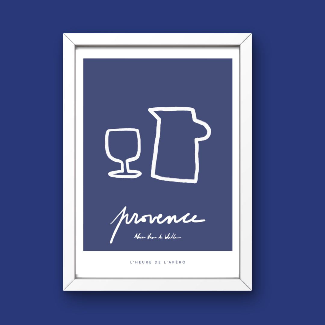 Affiche - Provence - L'heure de l'apéro- Alice Van de Walle