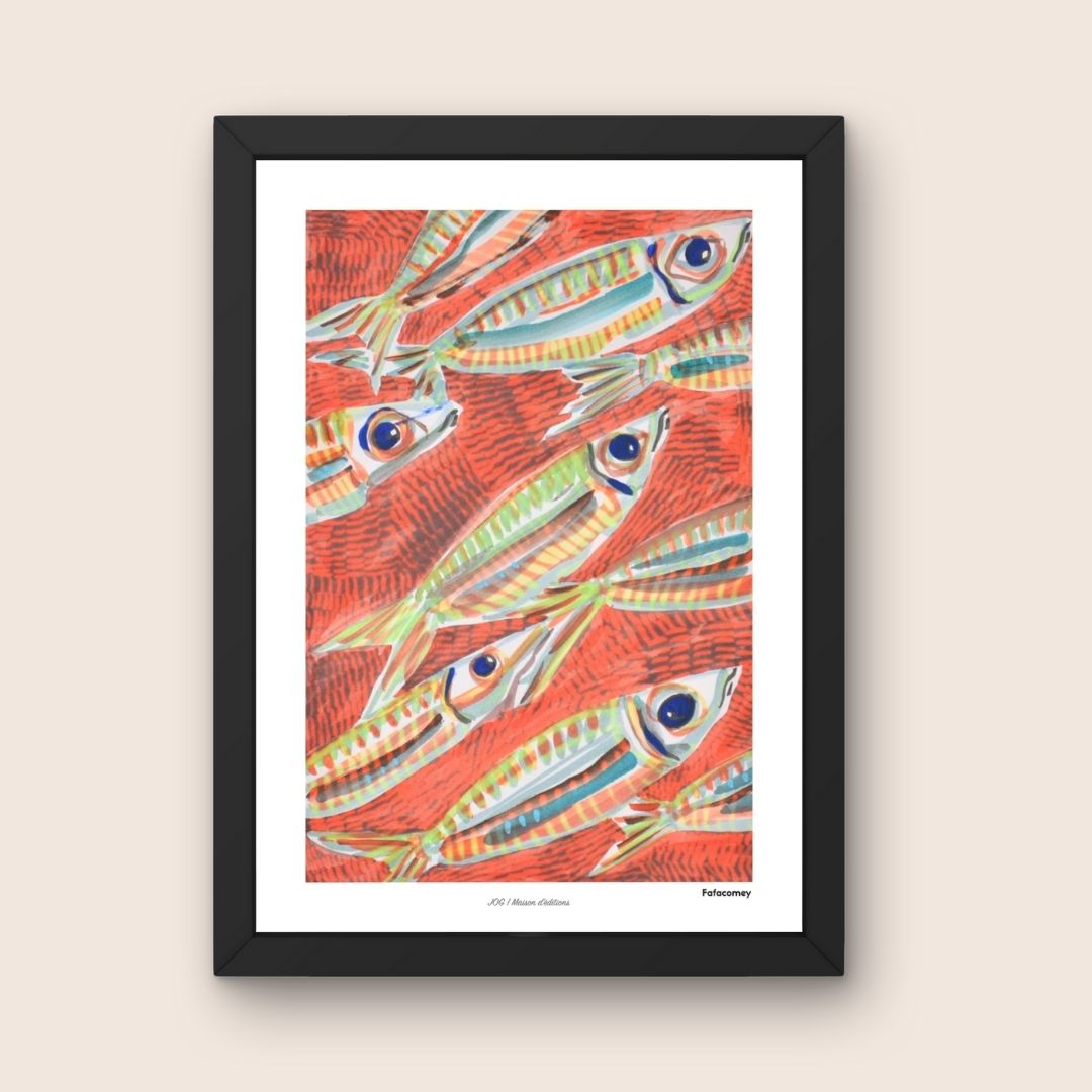 Affiche - Les poissons rouges - FafaComey