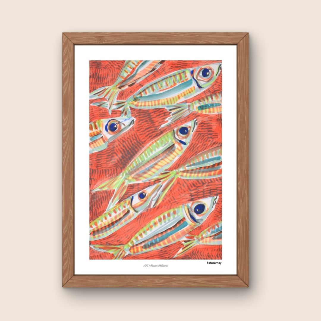 Affiche - Les poissons rouges - FafaComey