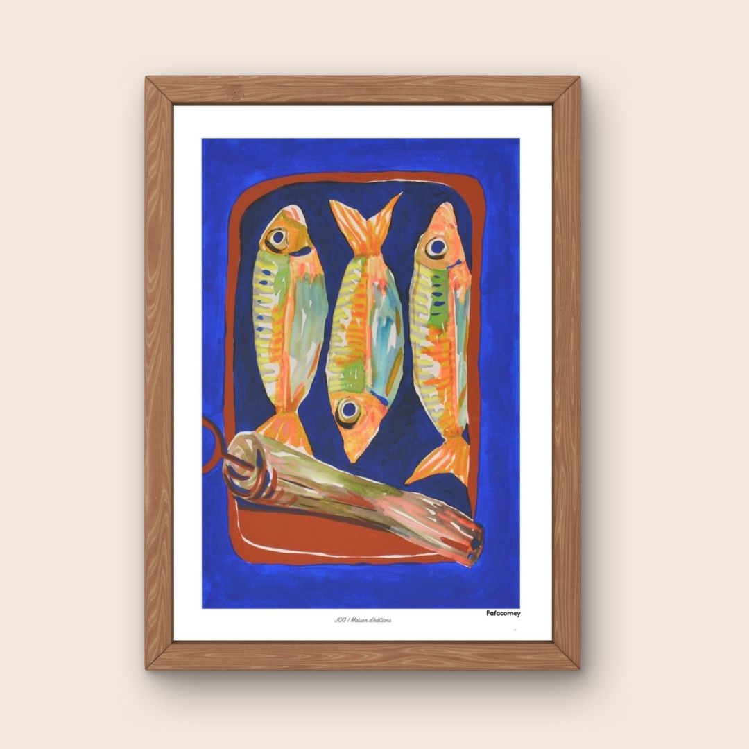 Affiche - Les poissons bleus - FafaComey