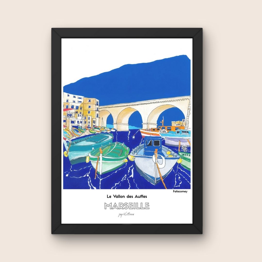 Affiche - Le Pont du Vallon des Auffes - FafaComey