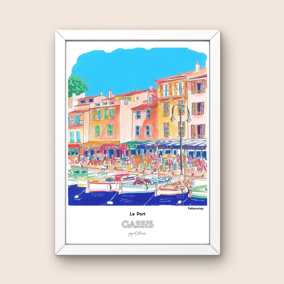 Affiche - Vieux Port de Cassis - FafaComey
