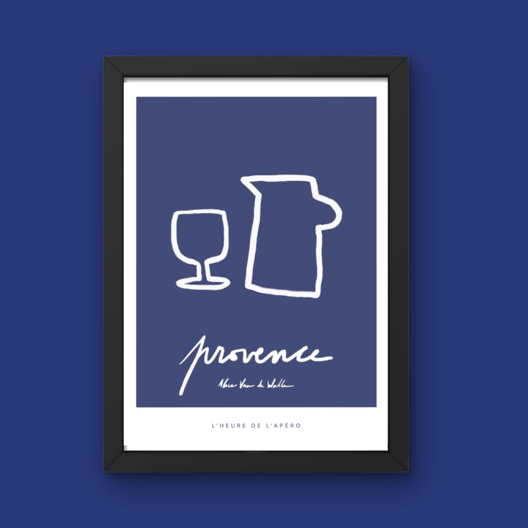 Affiche - Provence - L'heure de l'apéro- Alice Van de Walle
