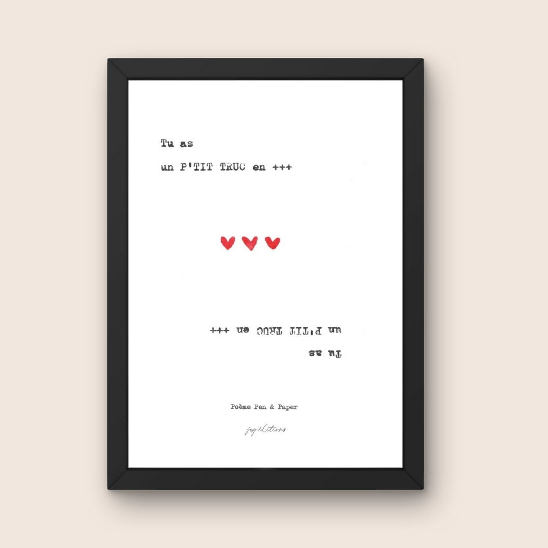 Affiche - Poeme, Pen and Paper - Petit truc en +
