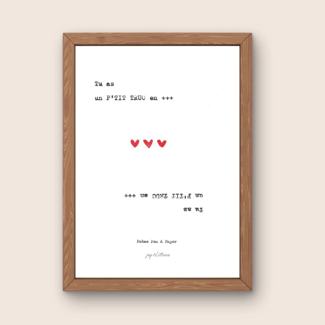 Affiche - Poeme, Pen and Paper - Petit truc en +