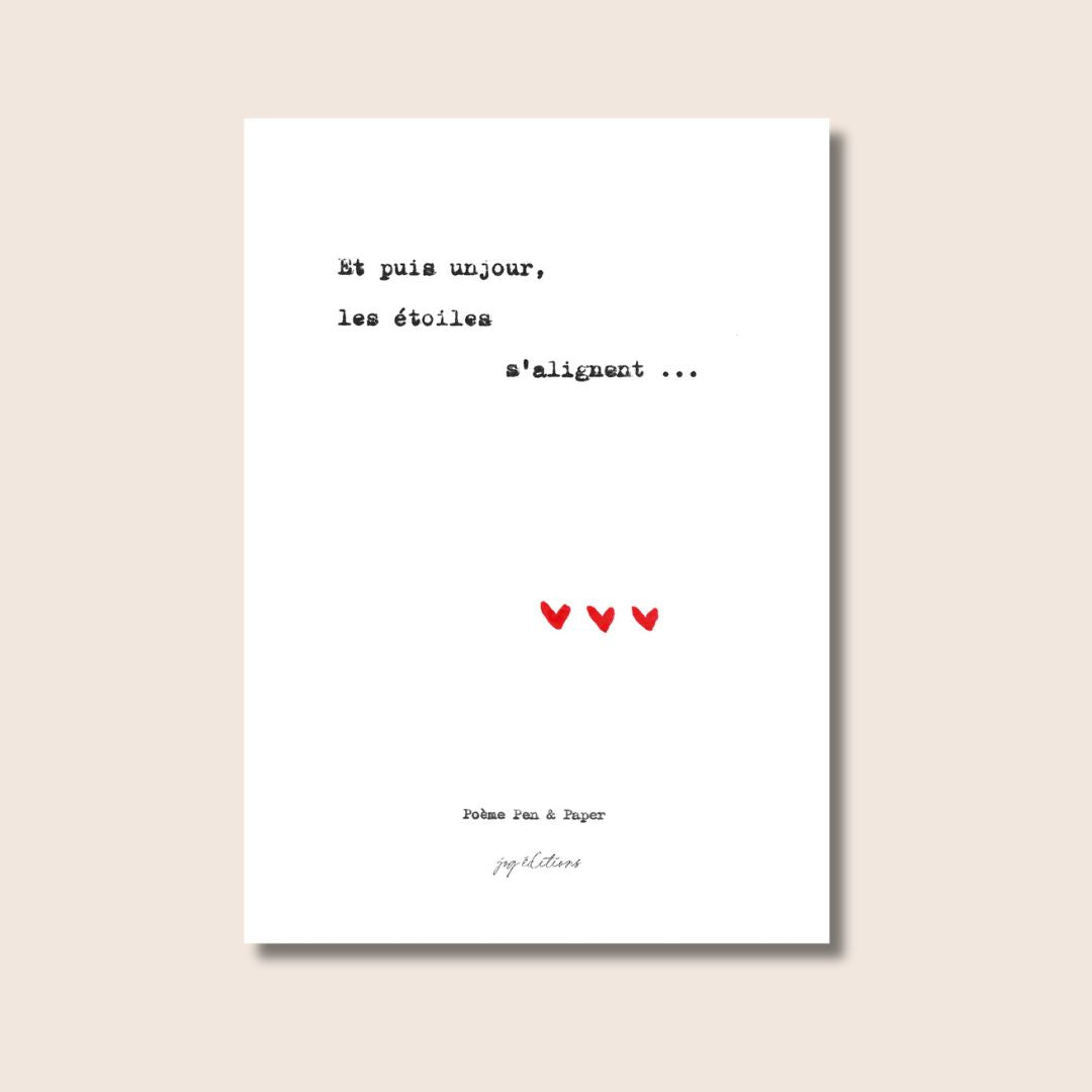 Carte postale - Mots doux - Poeme, Pen & Paper