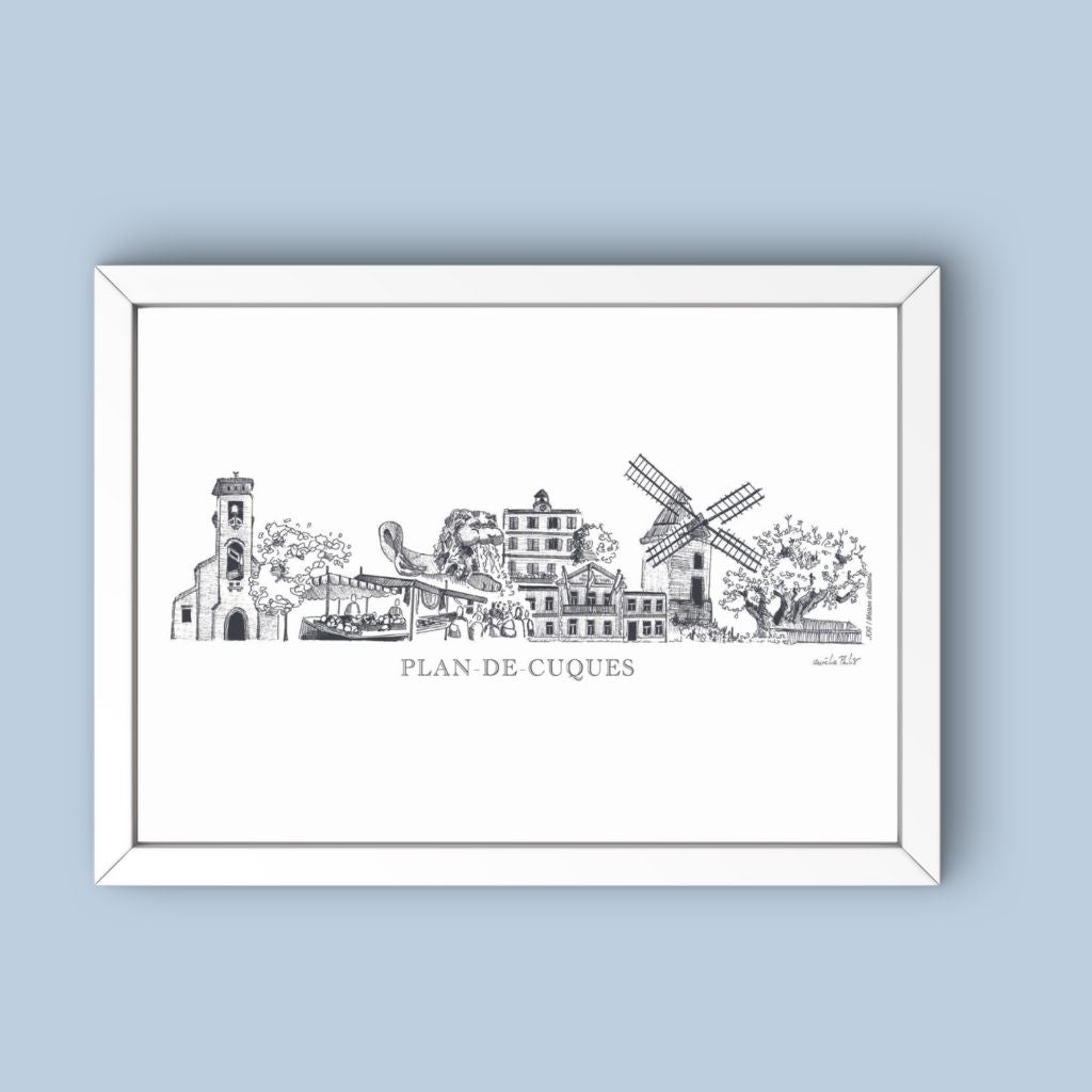 Affiche - Fresque Plan de Cuques - Aurélie Philis