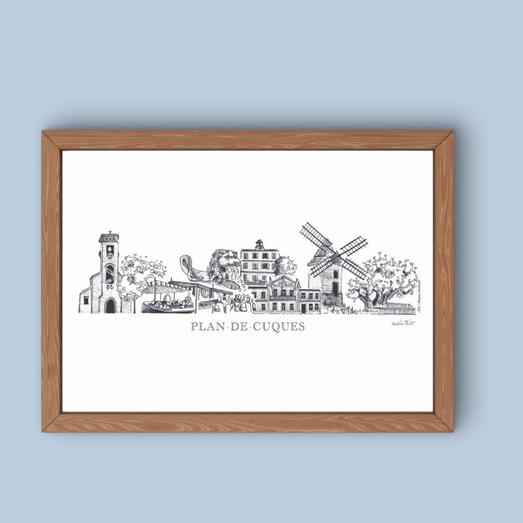 Affiche - Fresque Plan de Cuques - Aurélie Philis