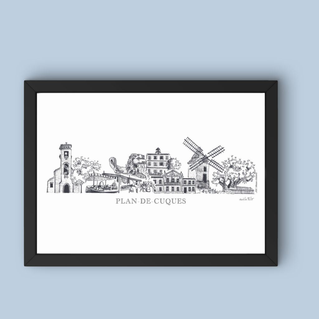 Affiche - Fresque Plan de Cuques - Aurélie Philis