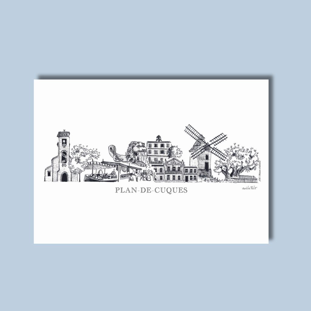 Affiche - Fresque Plan de Cuques - Aurélie Philis