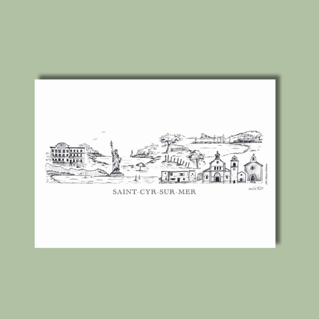 Affiche - Fresque Saint-Cyr-sur-Mer - Aurélie Philis