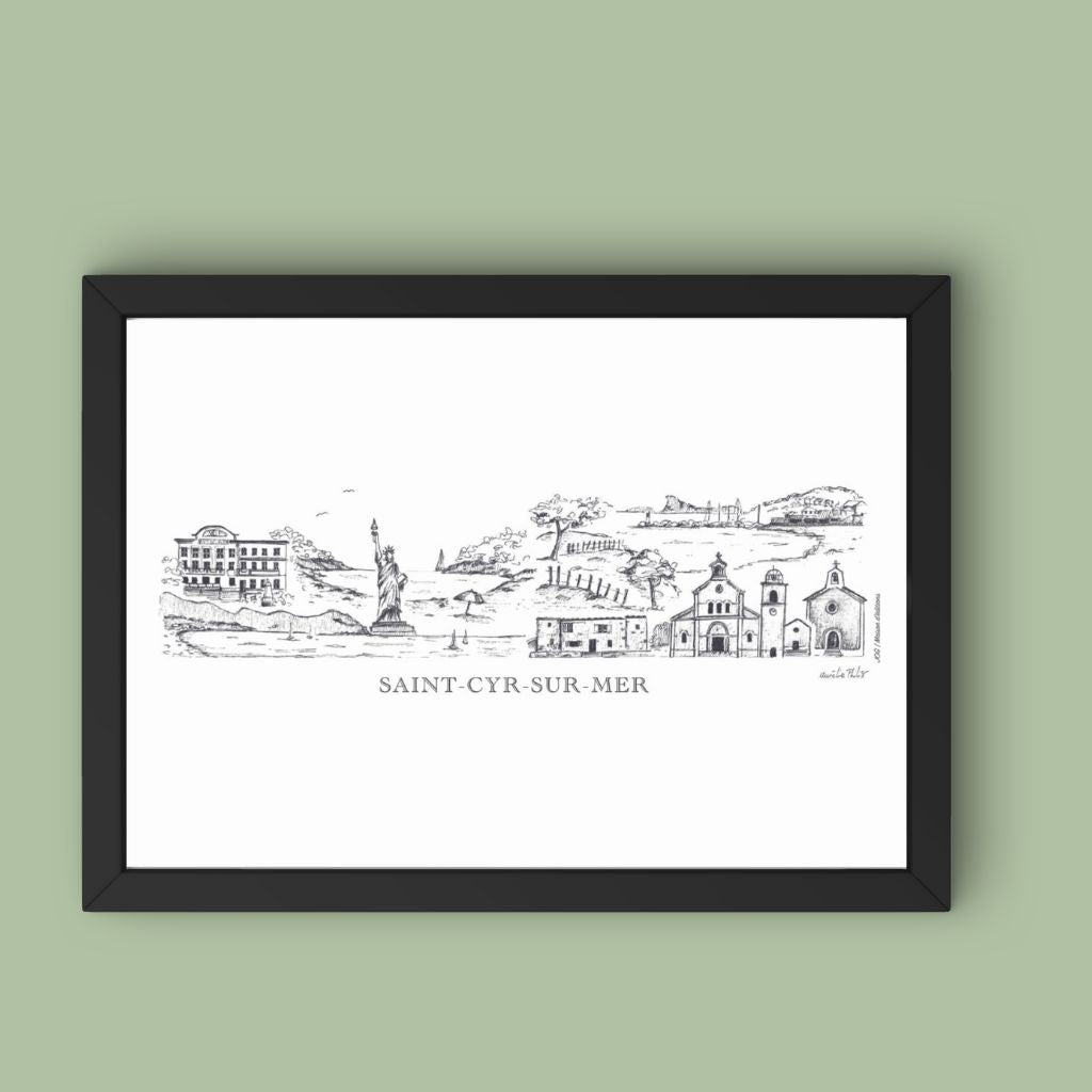 Affiche - Fresque Saint-Cyr-sur-Mer - Aurélie Philis