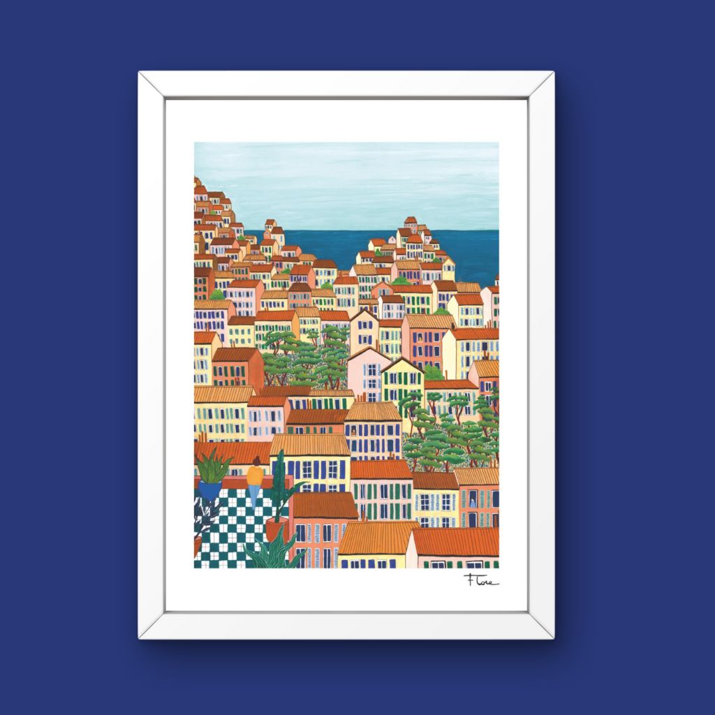 Affiche - Les toits de Méditerranée - Flore