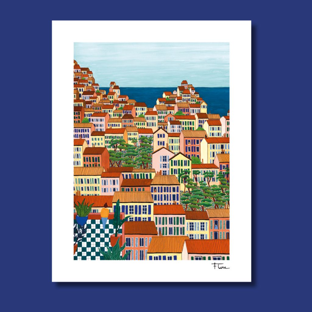 Affiche - Les toits de Méditerranée - Flore