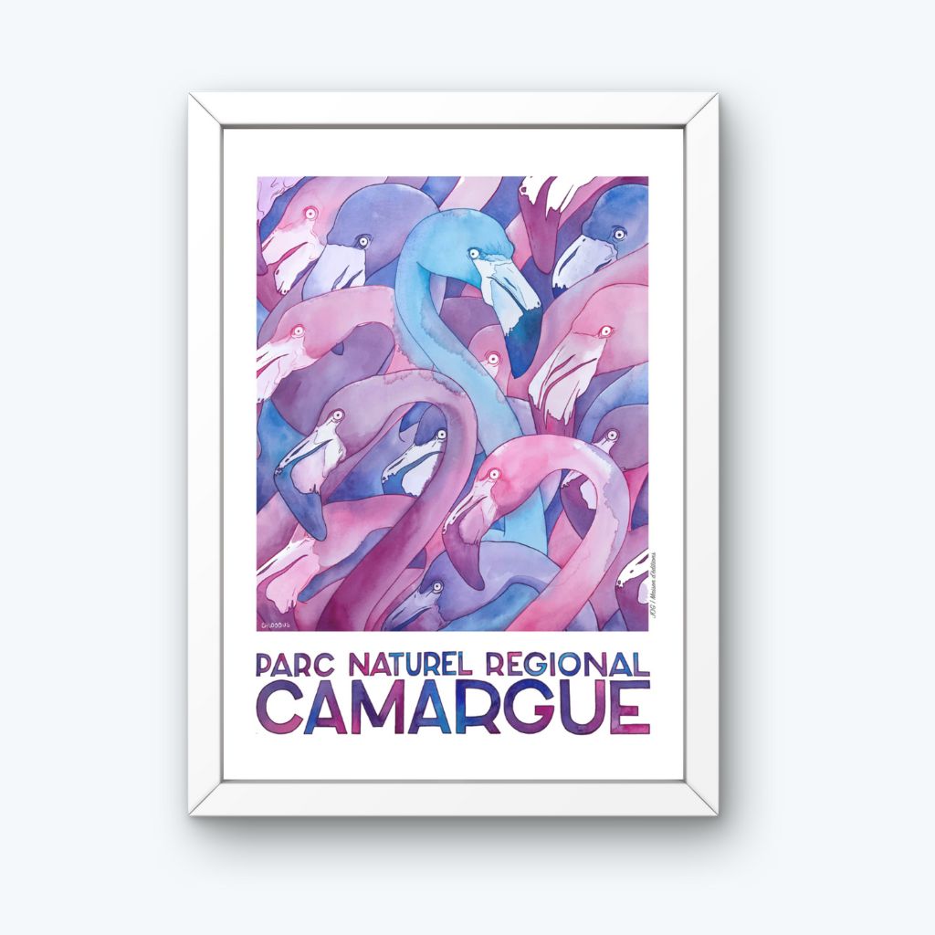Affiche - Les flamands roses- Chloé Passot