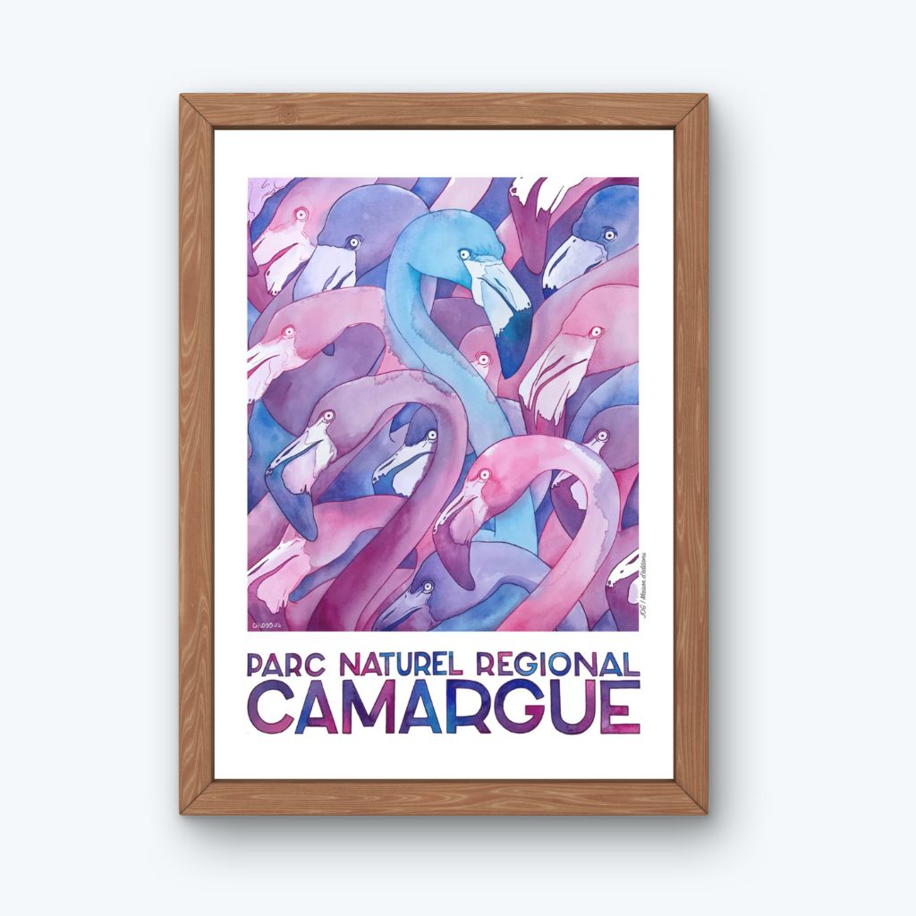 Affiche - Les flamands roses- Chloé Passot