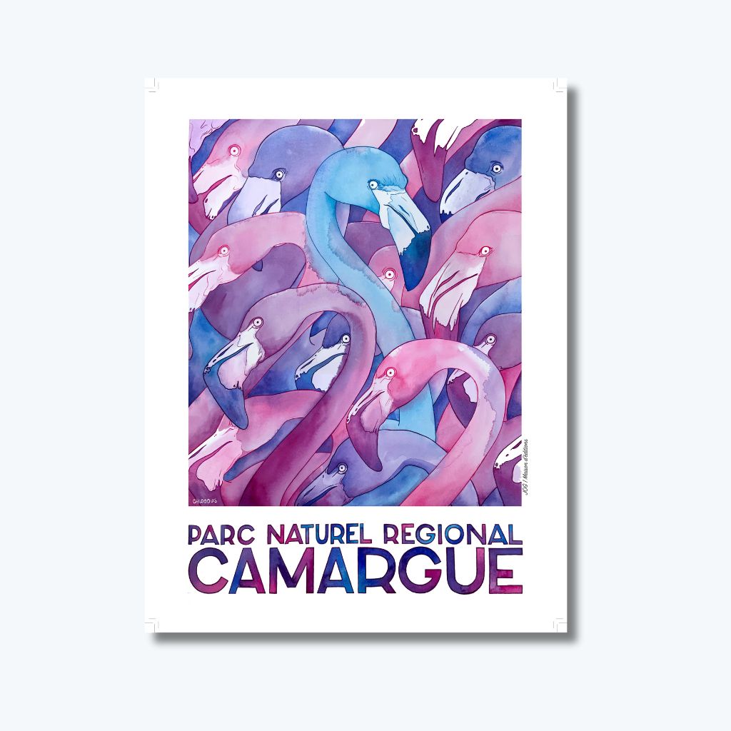 Affiche - Les flamands roses- Chloé Passot