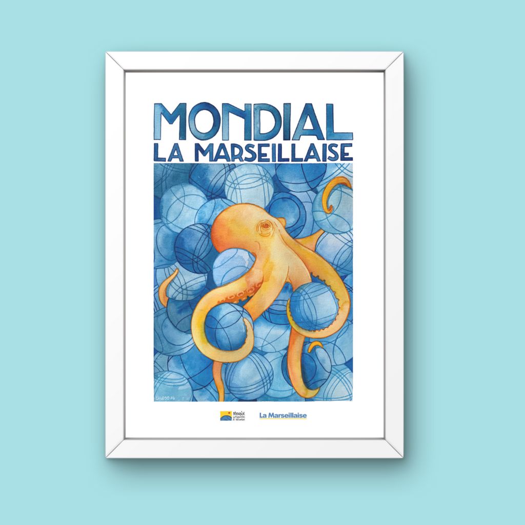 Affiche - Le Poulpe à Pétanque - Chloé Passot