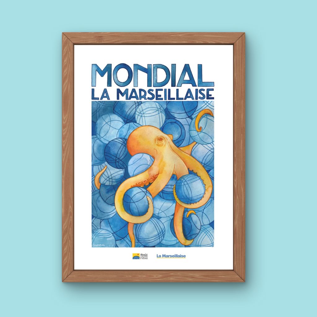 Affiche - Le Poulpe à Pétanque - Chloé Passot