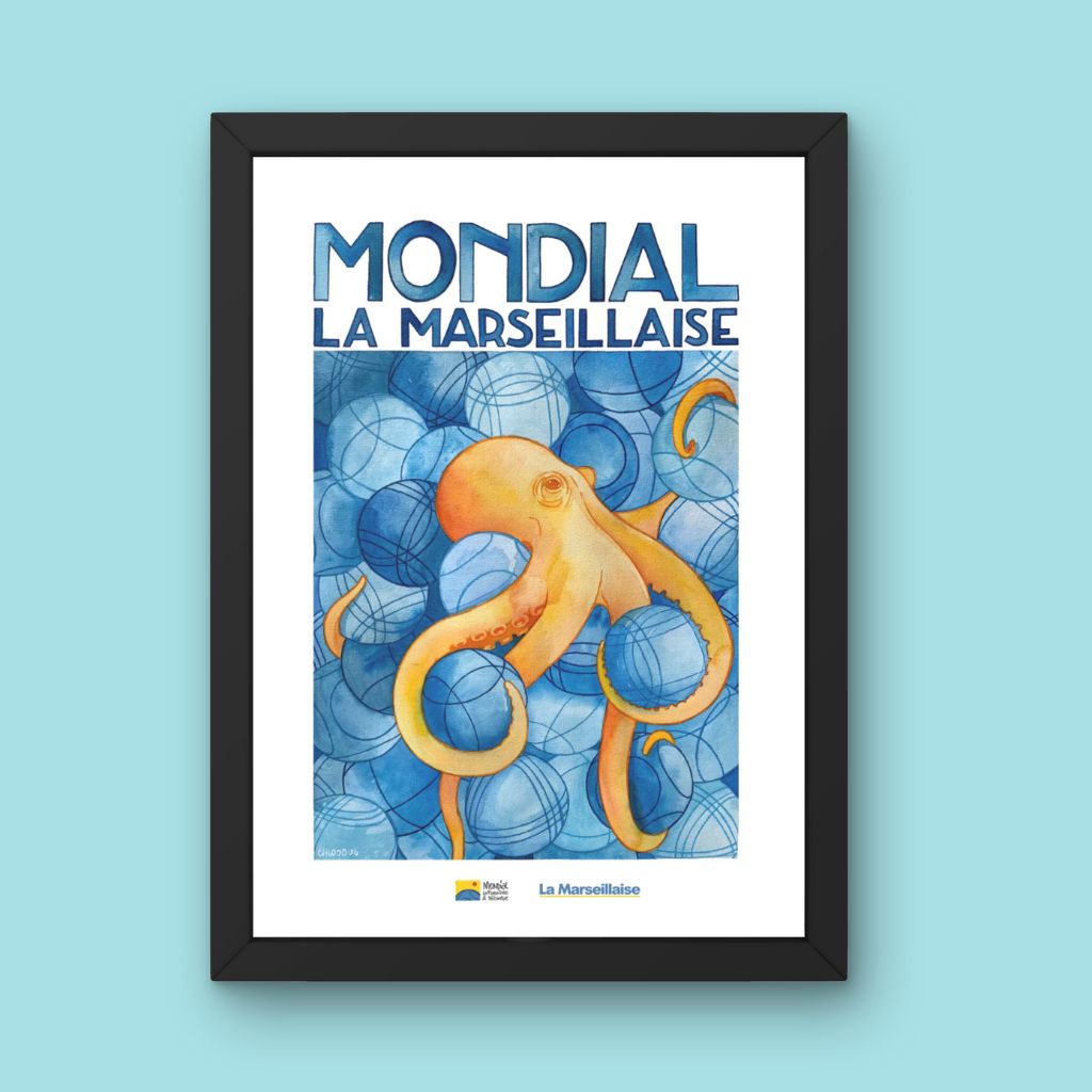 Affiche - Le Poulpe à Pétanque - Chloé Passot