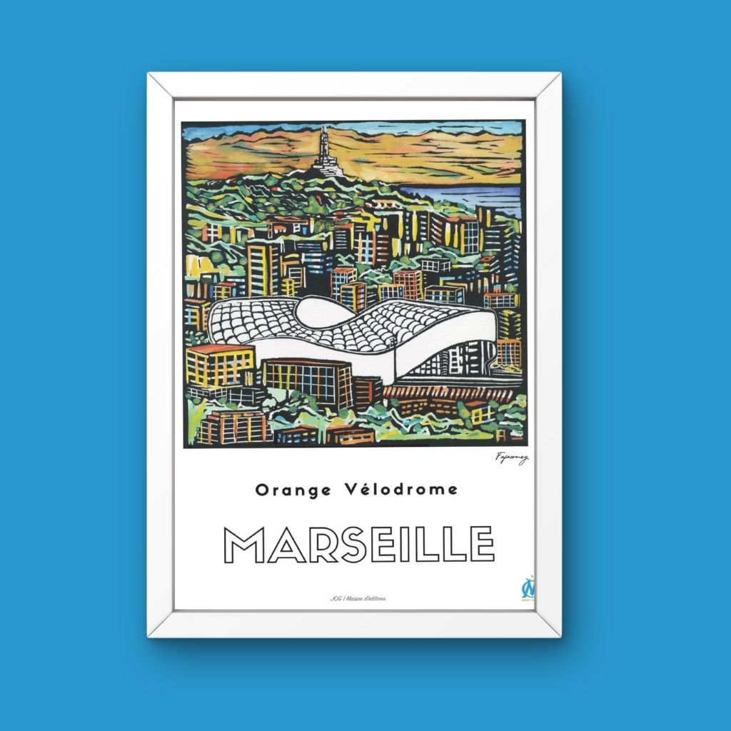 Affiche - Stade Vélodrome Olympique de Marseille - FafaComey