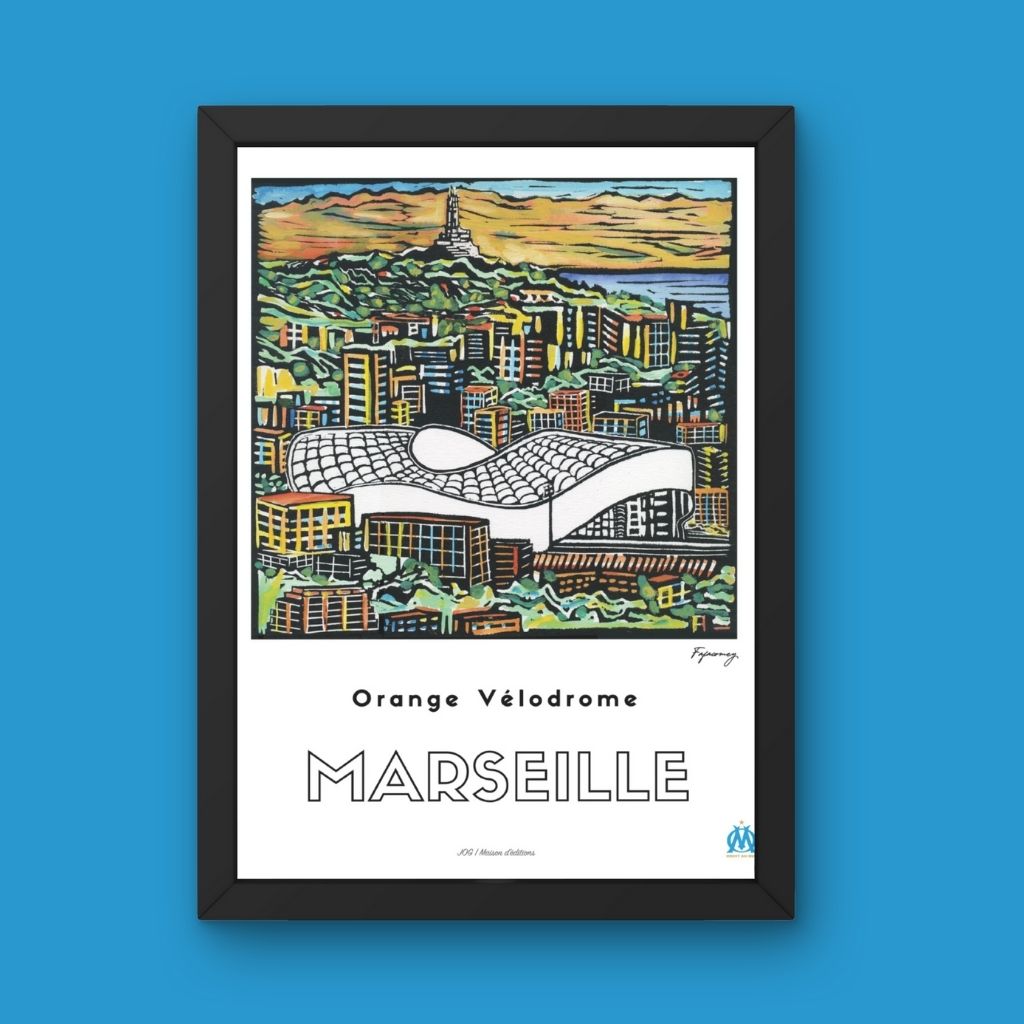 Affiche - Stade Vélodrome Olympique de Marseille - FafaComey