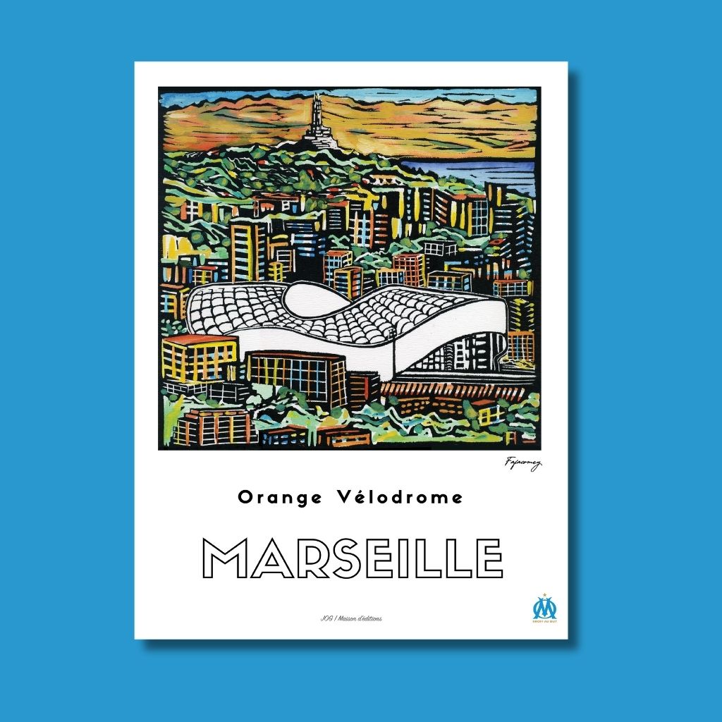 Affiche - Stade Vélodrome Olympique de Marseille - FafaComey