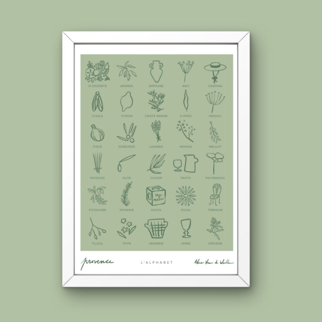 Affiche jog editions_provence_alphabet_cadre blanc