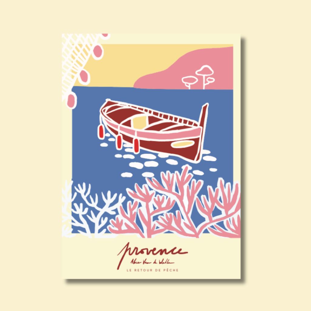 Affiche jog editions_provence_baie de saint jean rouge_sans cadre