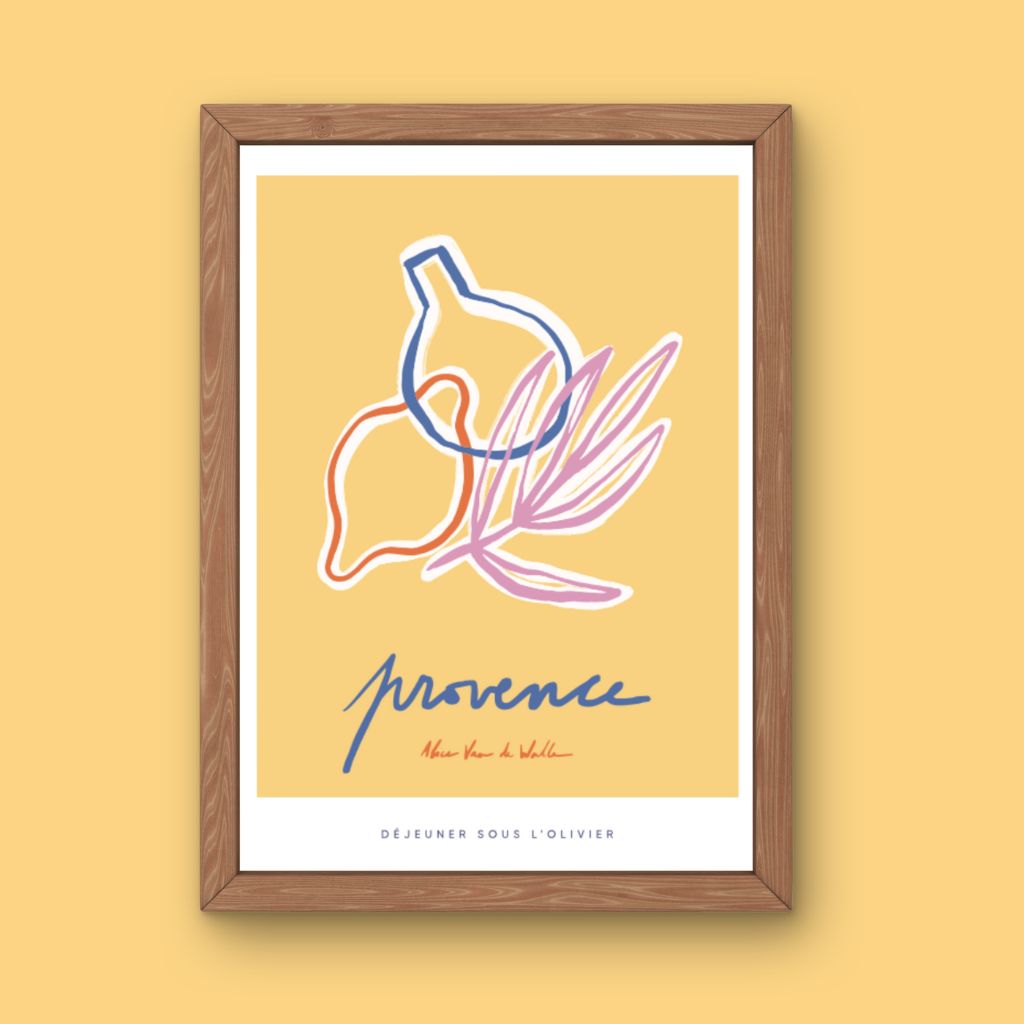 Affiche jog editions_provence_dejeuner sous l'olivier_cadre noir