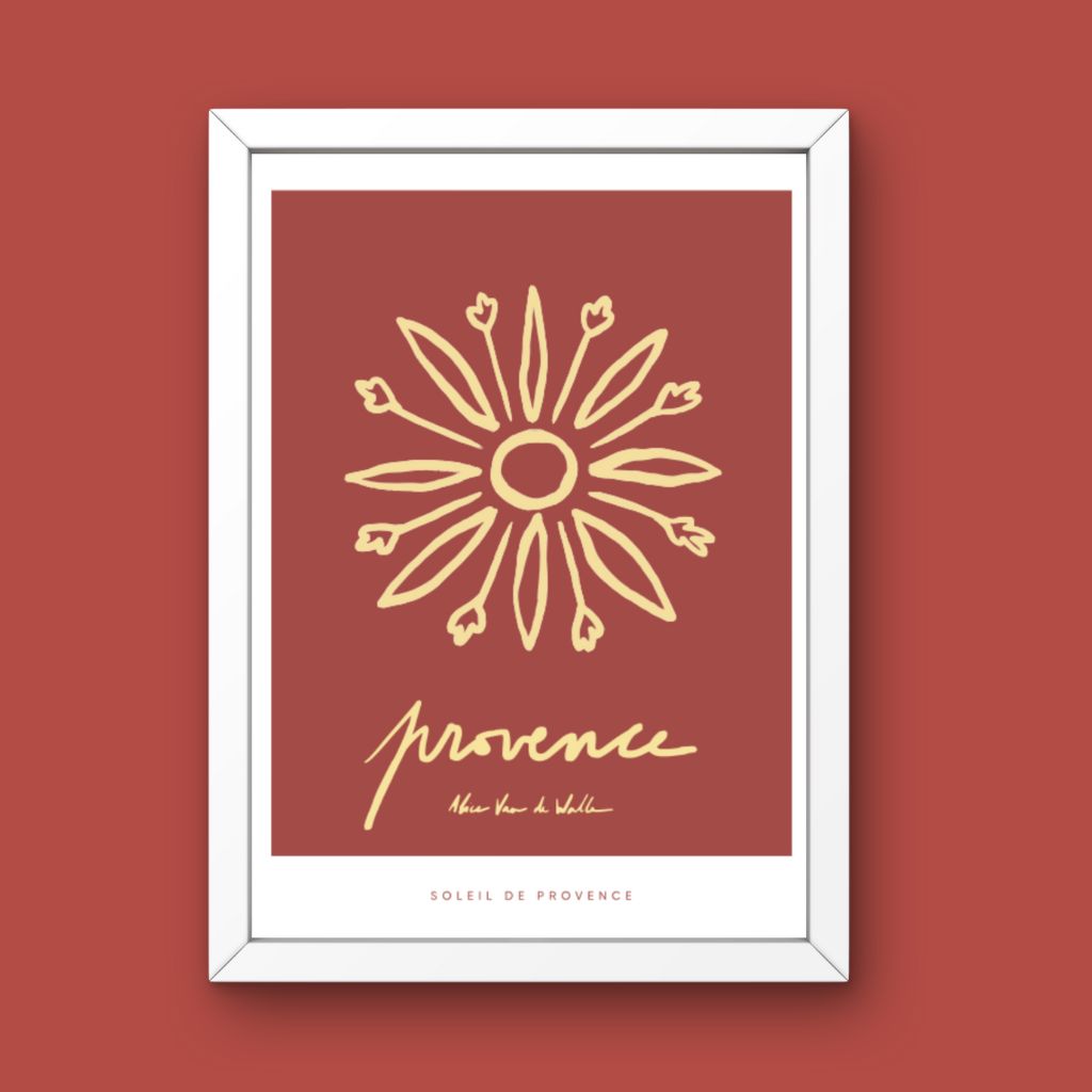 Affiche jog editions_provence_soleil de provence_cadre blanc