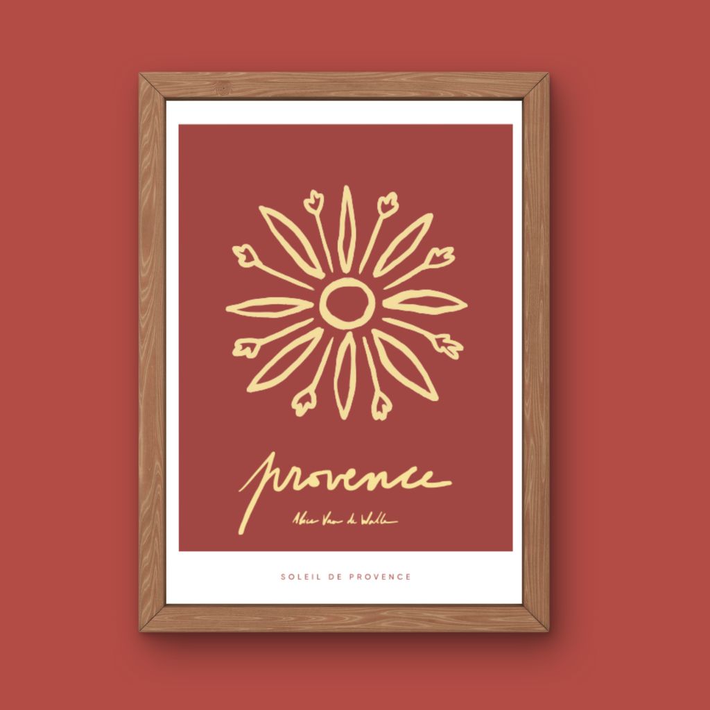 Affiche jog editions_provence_soleil de provence_cadre chene