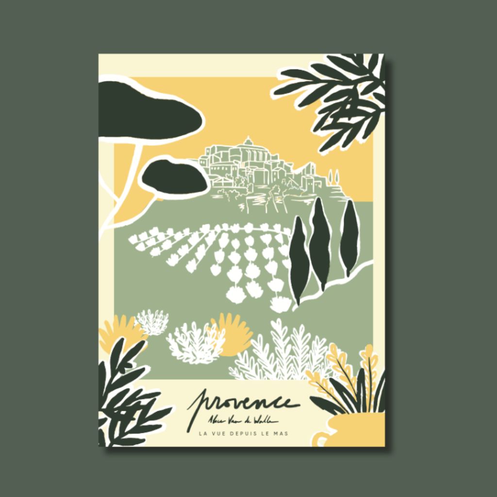 Affiche jog editions_provence_vue du mas_sans cadre