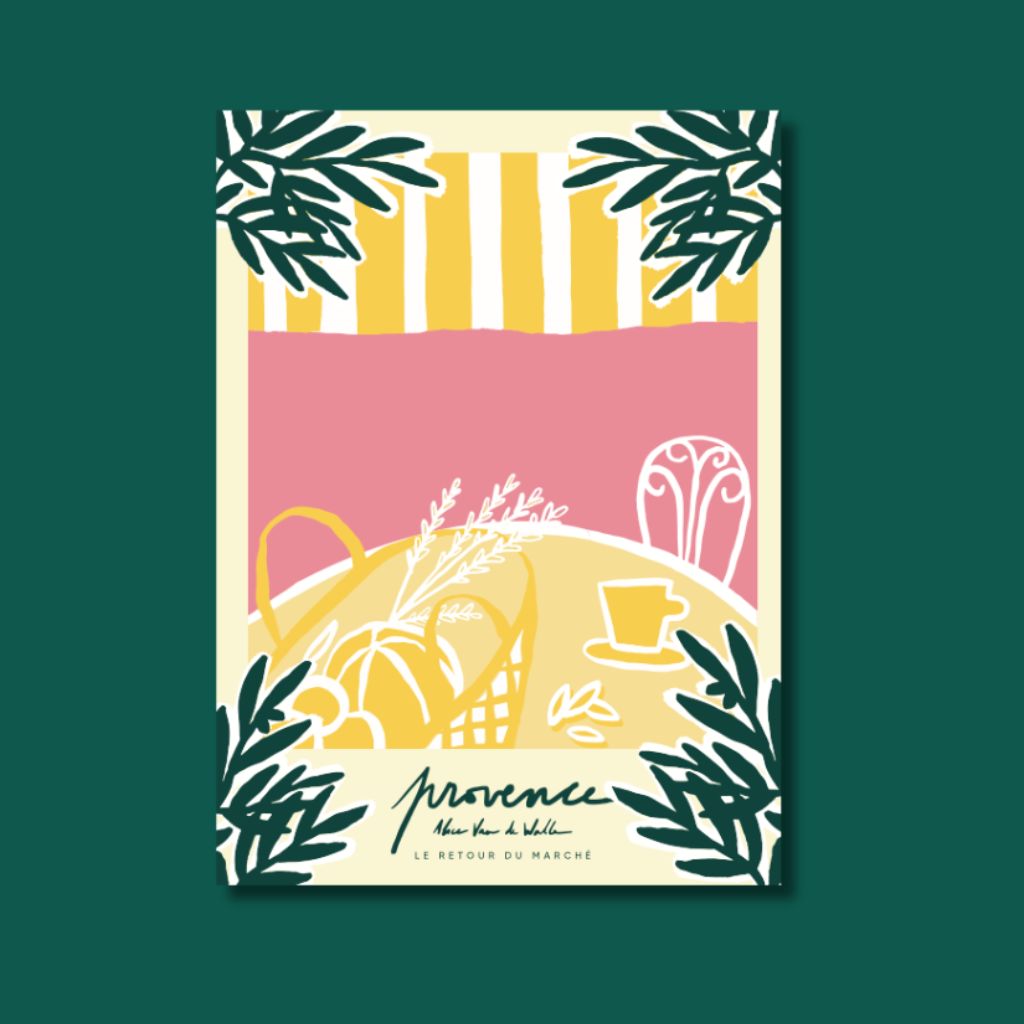 Carte postale - Provence - Retour de marché - Alice Van de Walle