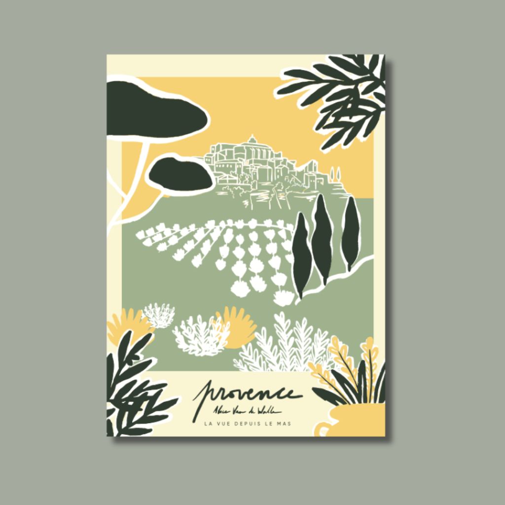 Carte postale - Provence - Vue du mas - Alice Van de Walle