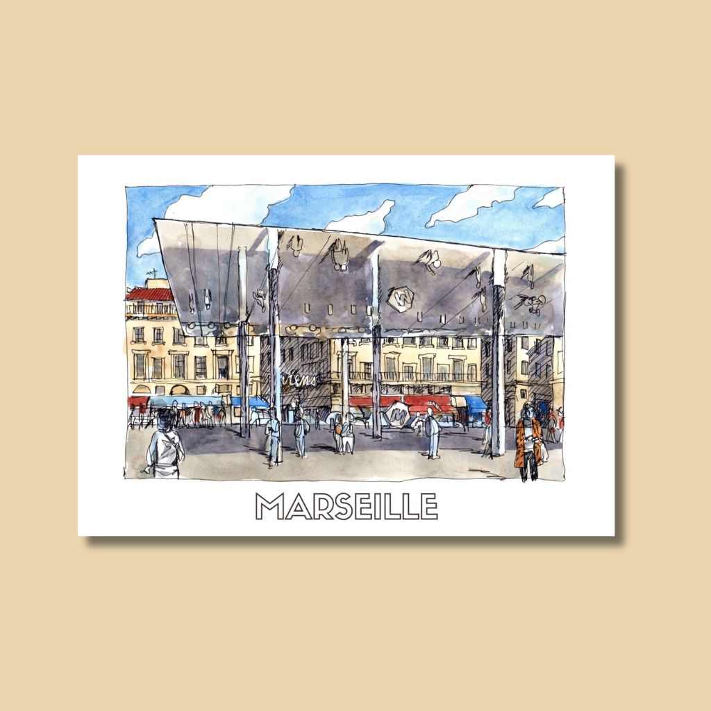 Carte Postale - Ombrière du Vieux Port - JM Ucciani