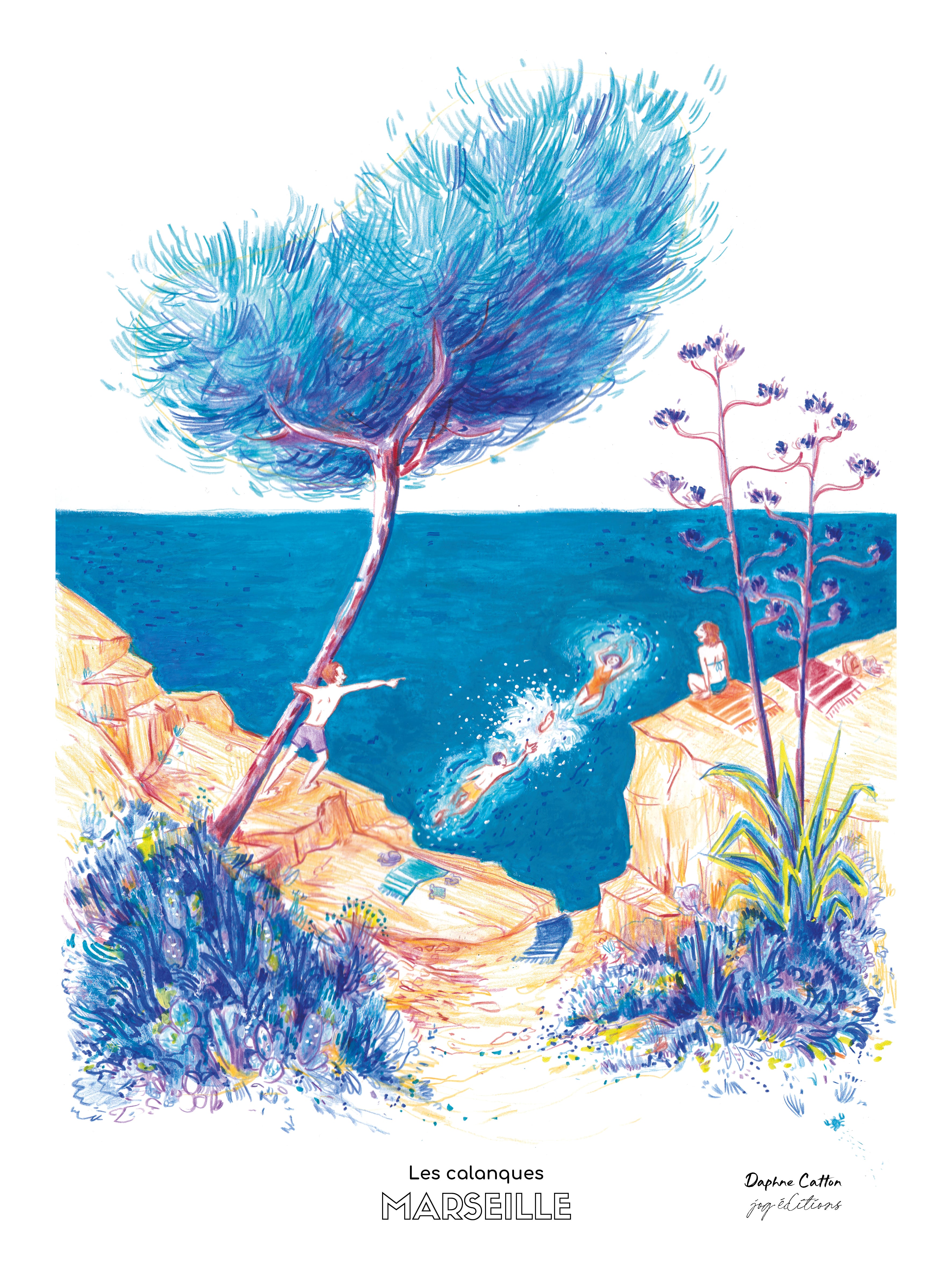 Affiche - Daphné Catton - Les Calanques