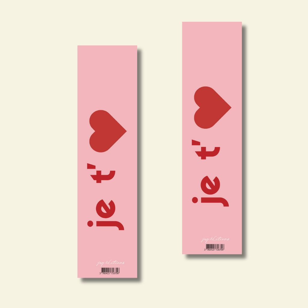 Marque-page - Je t'aime