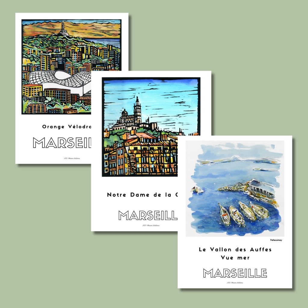 Pack Incontournables Marseille 30x40cm