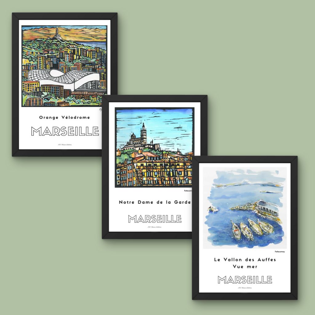 Pack Incontournables Marseille 30x40cm