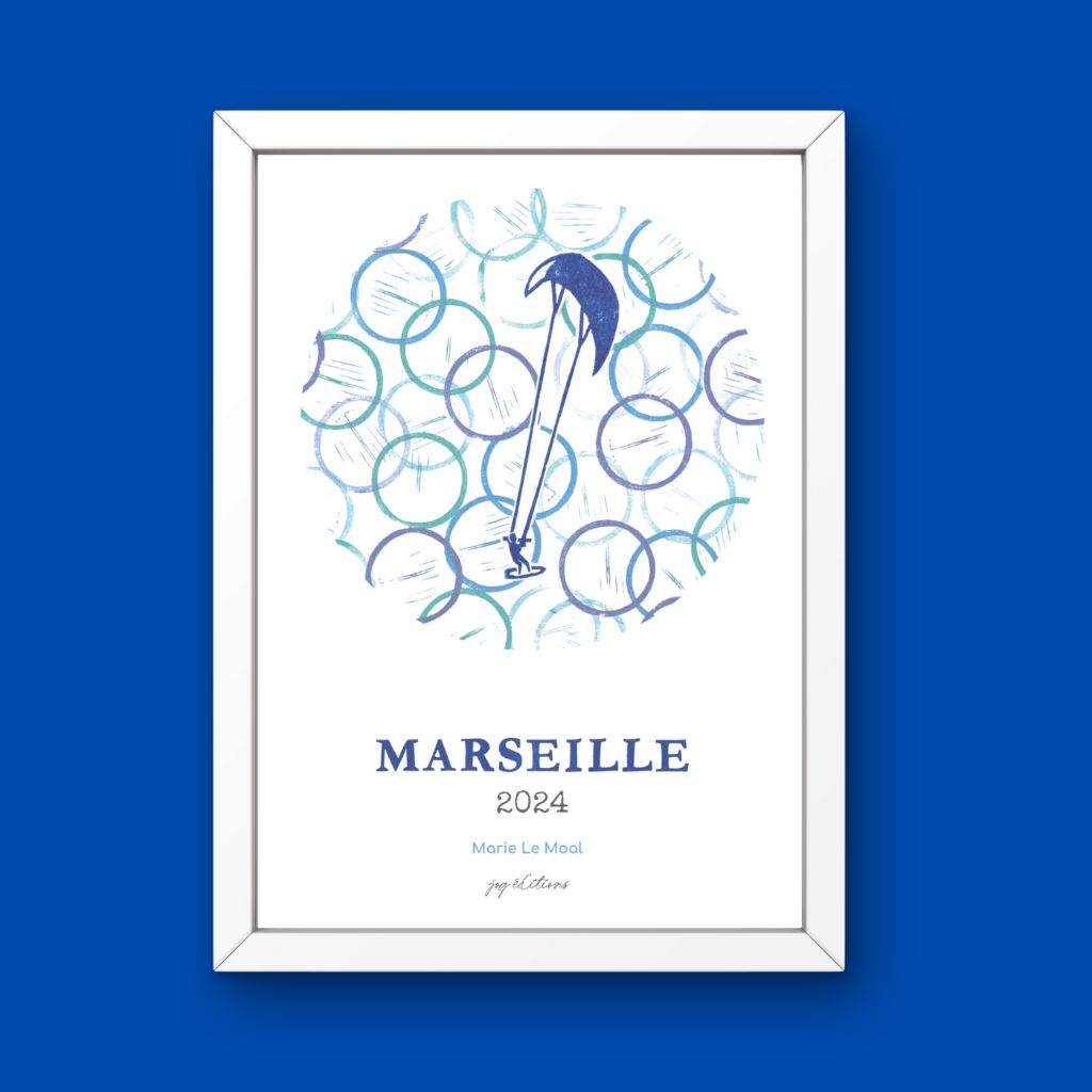 Affiche - J.O - Kite Surf - Marie Le Moal